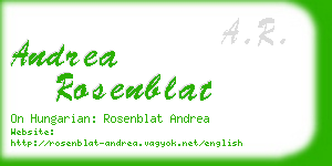 andrea rosenblat business card